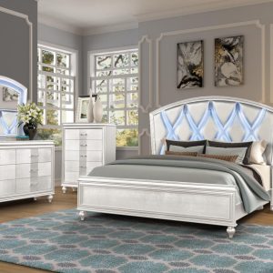 B1141 - GINGER - Queen Bedroom Complete Set - WHITE