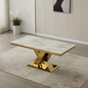 CT23 MAYA Coffee Table w/Gold Base