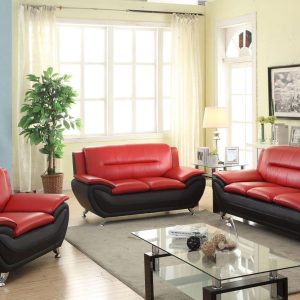L3350 - Spruce 3 pc living set - Red & Black