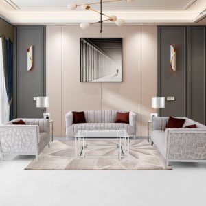 L3725 - Ariel 3 pc living set - Silver