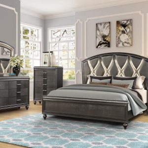 B1141 - GINGER -Bedroom Set - GUN METAL