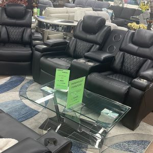 Black Recliner sofa (Flex Leather)
