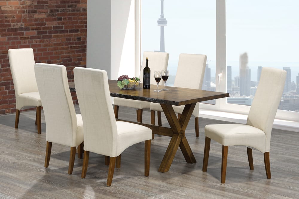 T3036/240 Dining Table Set With 6 Chairs