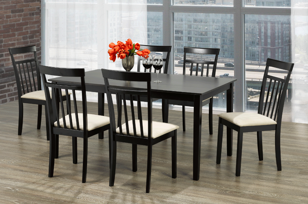 T3107 Dining Table Set With 6 Chairs