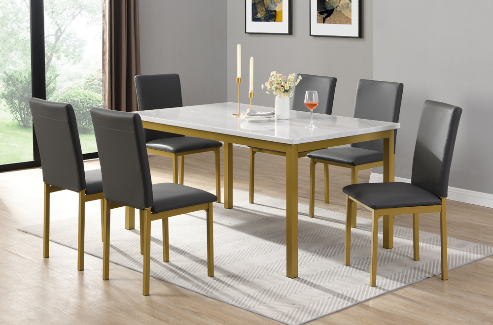 T3205 Dining Table Set With 6 Chairs