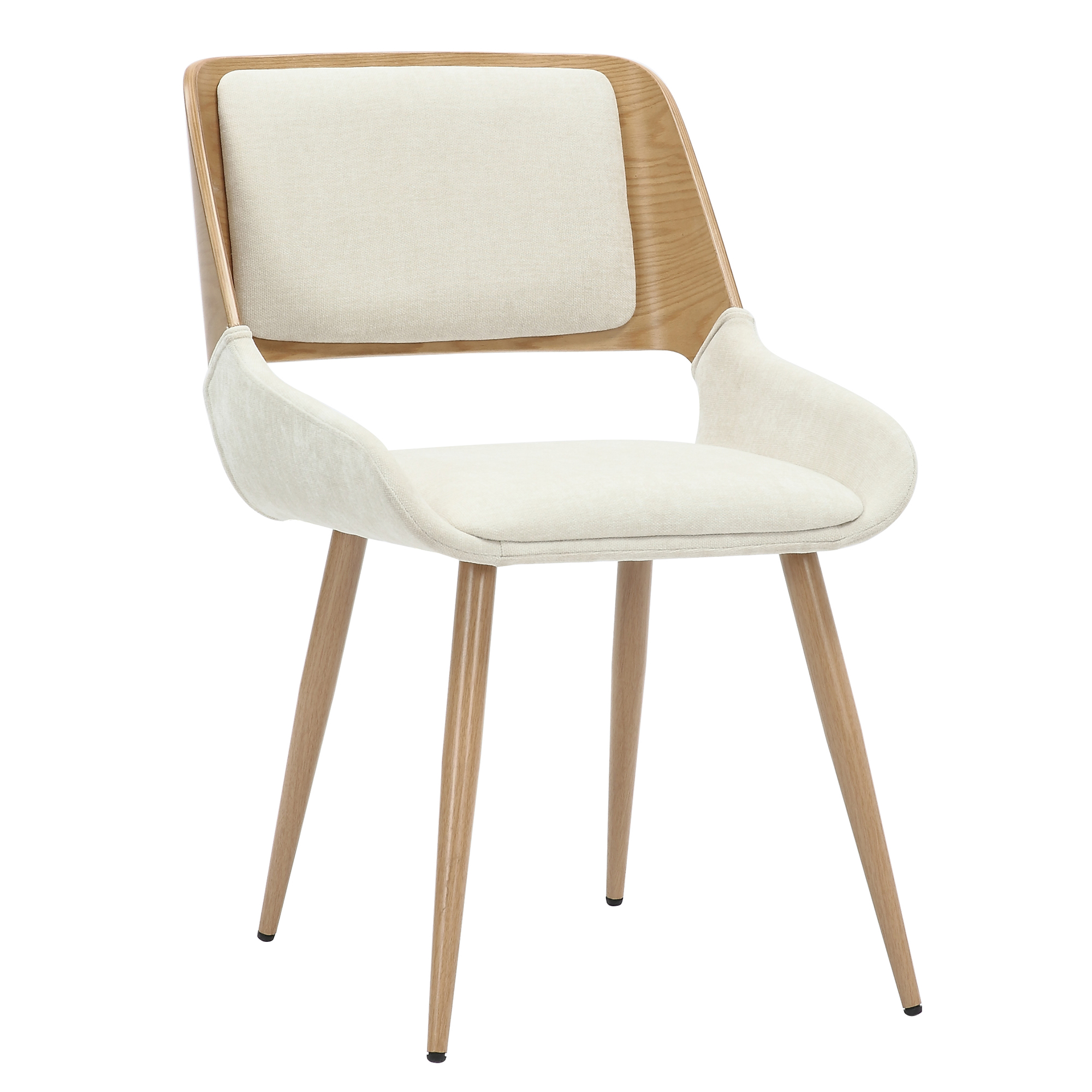 Tovas and Hudson 5pc Dining Set - Natural Table and Beige Chairs - Image 2
